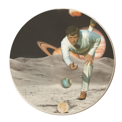 Planet Jack | Space Bowling - personalised beer coaster by OhMC! Designs