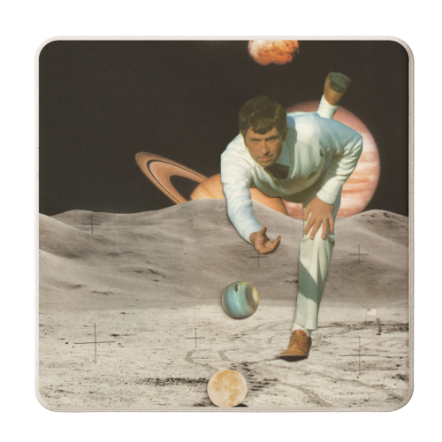 Planet Jack | Space Bowling - personalised beer coaster by OhMC! Designs