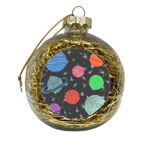Planets - xmas bauble by Derek Stewart
