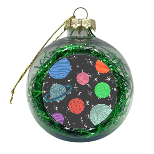 Planets - xmas bauble by Derek Stewart