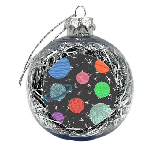 Planets - xmas bauble by Derek Stewart