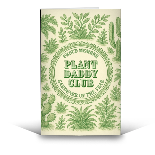 Plant Daddy Club - Gardener of the year - funny greeting card by Lilly Rose