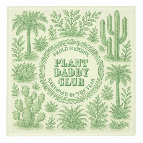 Plant Daddy Club - Gardener of the year - personalised beer coaster by Lilly Rose
