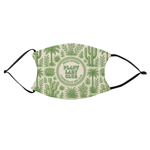 Plant Lady Club - face cover mask by Lilly Rose