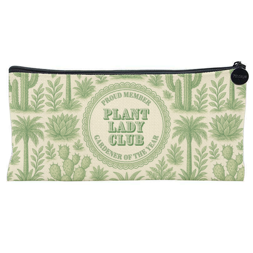 Plant Lady Club - flat pencil case by Lilly Rose