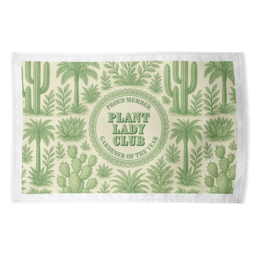 Plant Lady Club - funny tea towel by Lilly Rose