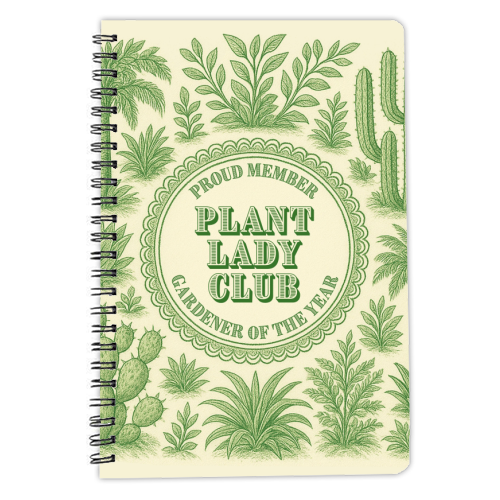 Plant Lady Club - personalised A4, A5, A6 notebook by Lilly Rose