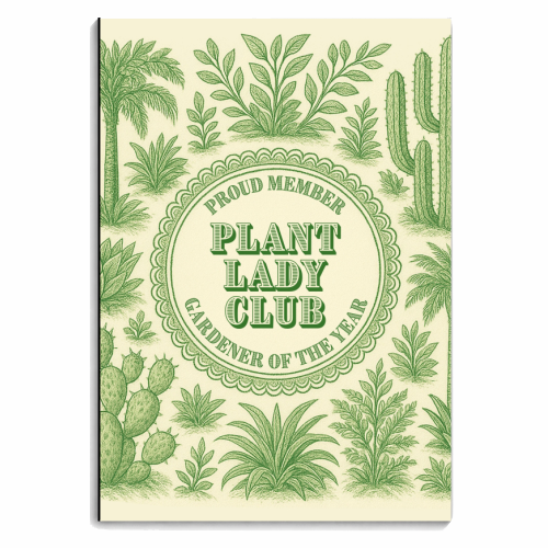 Plant Lady Club - personalised A4, A5, A6 notebook by Lilly Rose