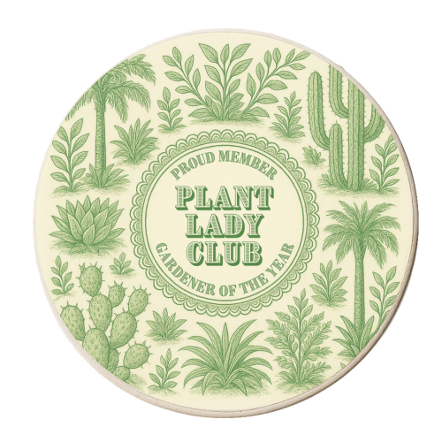 Plant Lady Club - personalised beer coaster by Lilly Rose