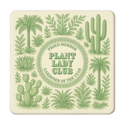 Plant Lady Club - personalised beer coaster by Lilly Rose