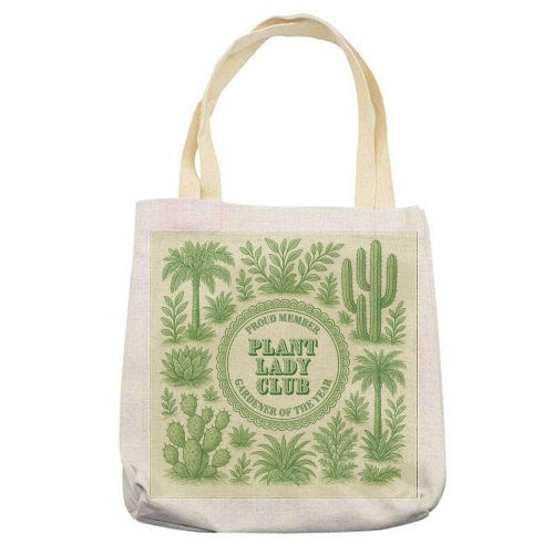 Plant Lady Club - printed canvas tote bag by Lilly Rose