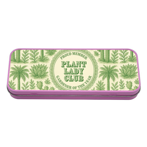 Plant Lady Club - tin pencil case by Lilly Rose