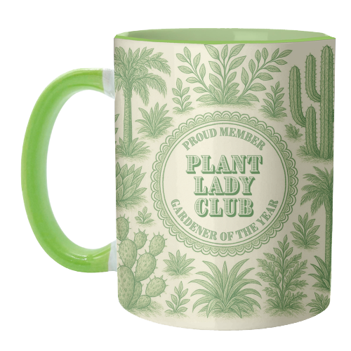Plant Lady Club - unique mug by Lilly Rose