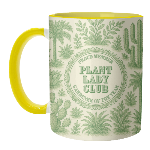 Plant Lady Club - unique mug by Lilly Rose
