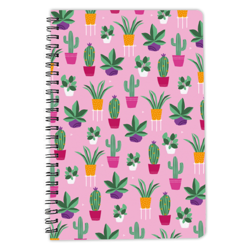 plant power pink - personalised A4, A5, A6 notebook by sarah morley