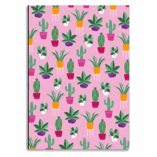 plant power pink - personalised A4, A5, A6 notebook by sarah morley