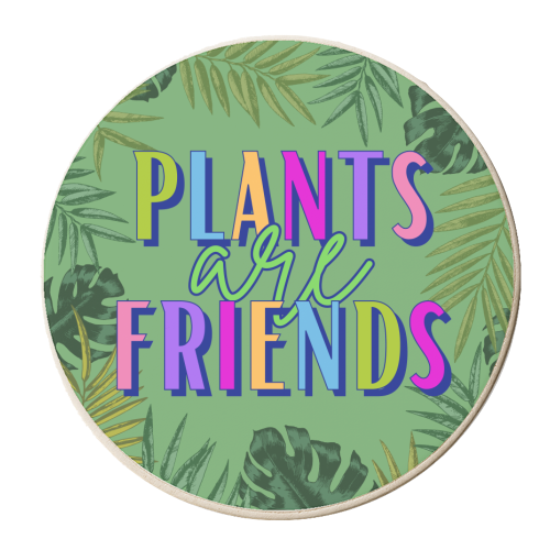 Plants Are Friends - personalised beer coaster by Nida Designs