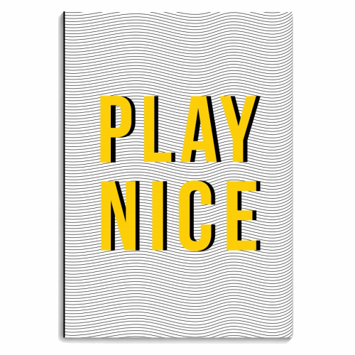 Play Nice - personalised A4, A5, A6 notebook by The Native State