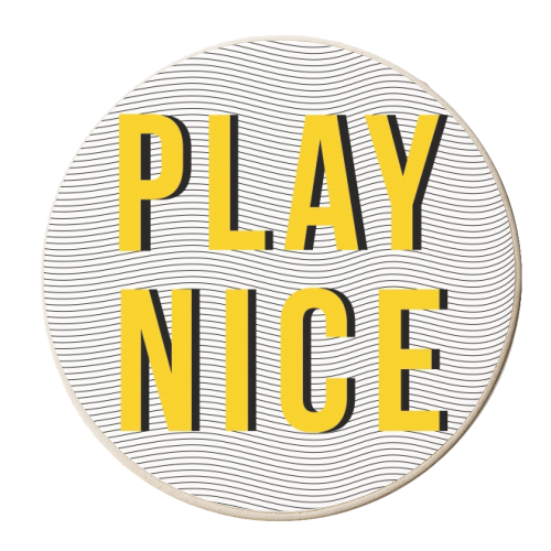 Play Nice - personalised beer coaster by The Native State