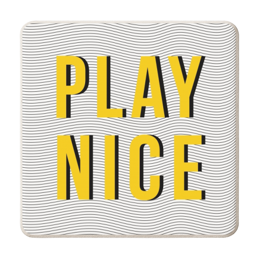 Play Nice - personalised beer coaster by The Native State