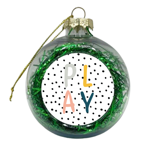 Play Polka Dot Print - xmas bauble by Kind of Simple Designs