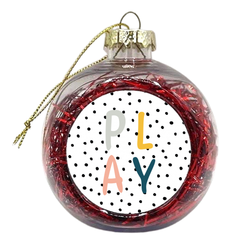 Play Polka Dot Print - xmas bauble by Kind of Simple Designs