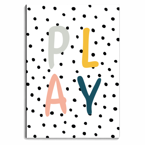 Play Polka Dot Print - personalised A4, A5, A6 notebook by Kind of Simple Designs