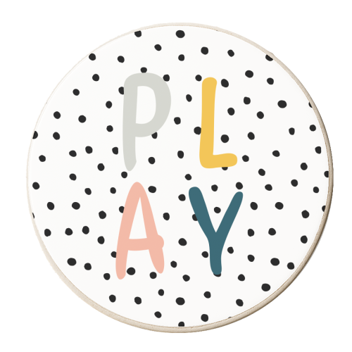 Play Polka Dot Print - personalised beer coaster by Kind of Simple Designs