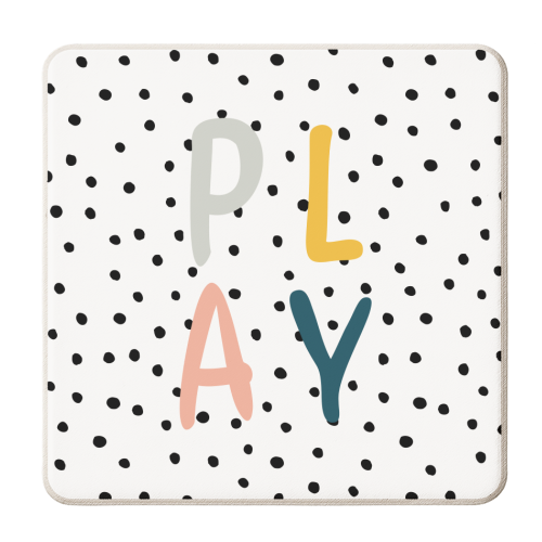 Play Polka Dot Print - personalised beer coaster by Kind of Simple Designs