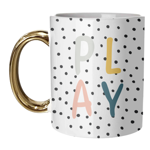 Play Polka Dot Print - unique mug by Kind of Simple Designs