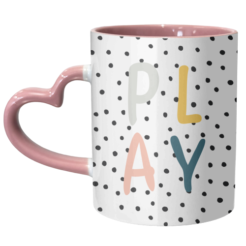 Play Polka Dot Print - unique mug by Kind of Simple Designs