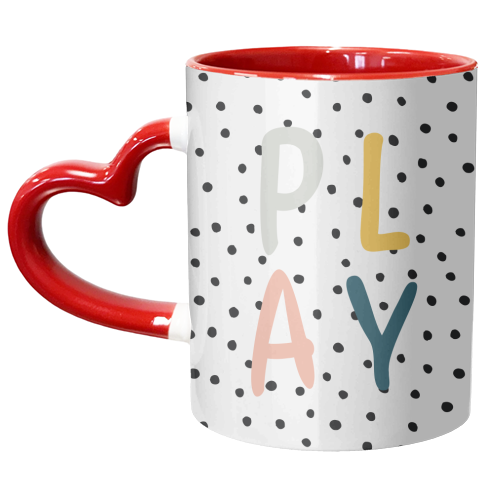 Play Polka Dot Print - unique mug by Kind of Simple Designs