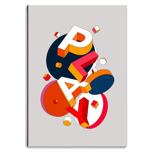 PLAY Typography - personalised A4, A5, A6 notebook by Ania Wieclaw