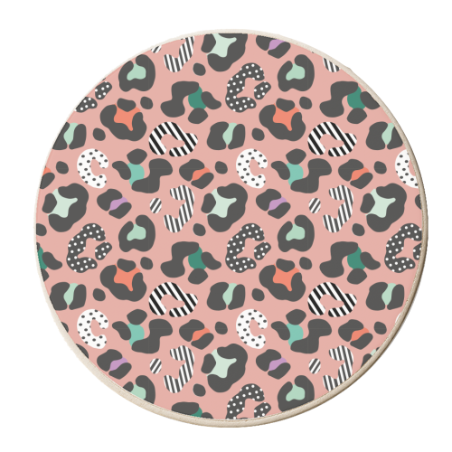 Playful Leopard - personalised beer coaster by Luxe and Loco