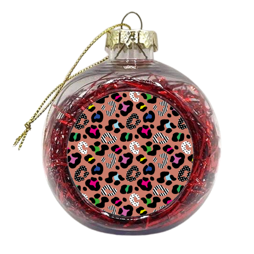 Playful Leopard wild - xmas bauble by Luxe and Loco