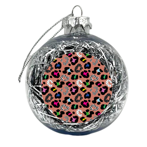 Playful Leopard wild - xmas bauble by Luxe and Loco