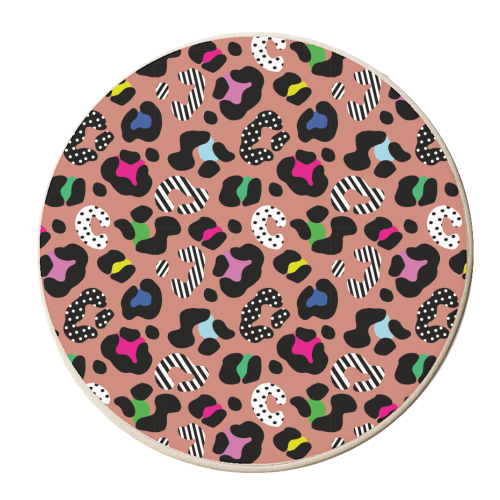 Playful Leopard wild - personalised beer coaster by Luxe and Loco