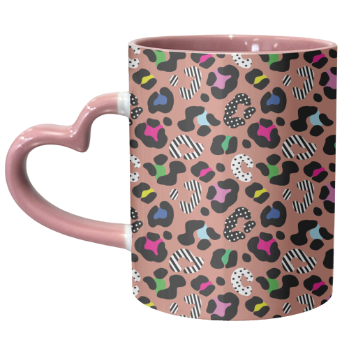 Playful Leopard wild - unique mug by Luxe and Loco