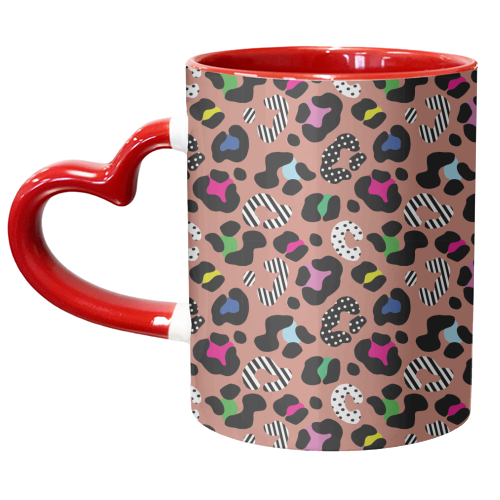 Playful Leopard wild - unique mug by Luxe and Loco