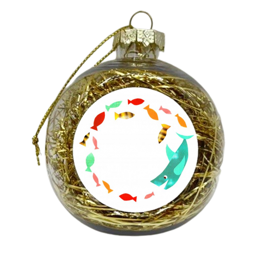 Plenty More Fish In The Sea - xmas bauble by Natalie Stoten