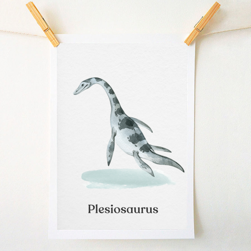 Plesiosaurus - A1 - A4 art print by Gal Design
