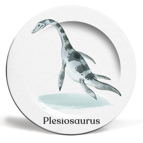 Plesiosaurus - ceramic dinner plate by Gal Design
