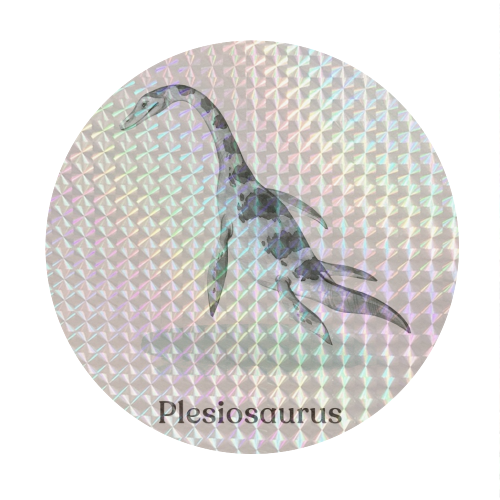 Plesiosaurus - Circle Sticker by Gal Design
