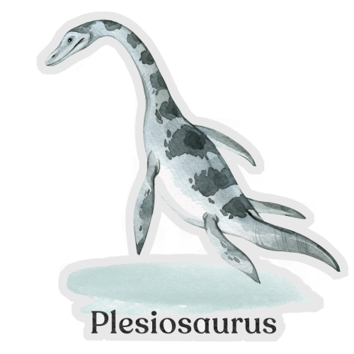 Plesiosaurus - Die Cut Sticker by Gal Design