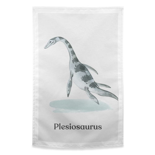 Plesiosaurus - funny tea towel by Gal Design