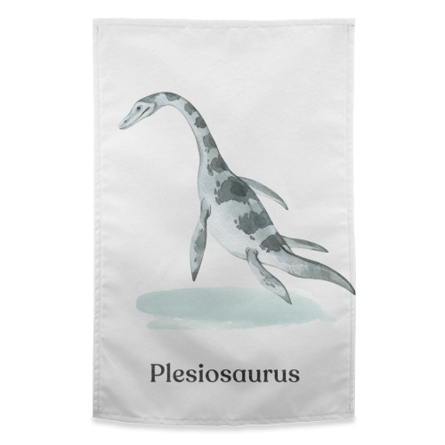 Plesiosaurus - funny tea towel by Gal Design