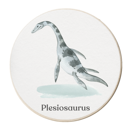 Plesiosaurus - personalised beer coaster by Gal Design