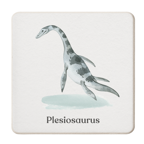 Plesiosaurus - personalised beer coaster by Gal Design
