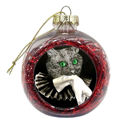 poe cat - xmas bauble by rasa varg