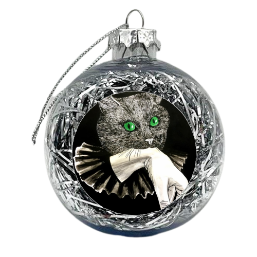 poe cat - xmas bauble by rasa varg